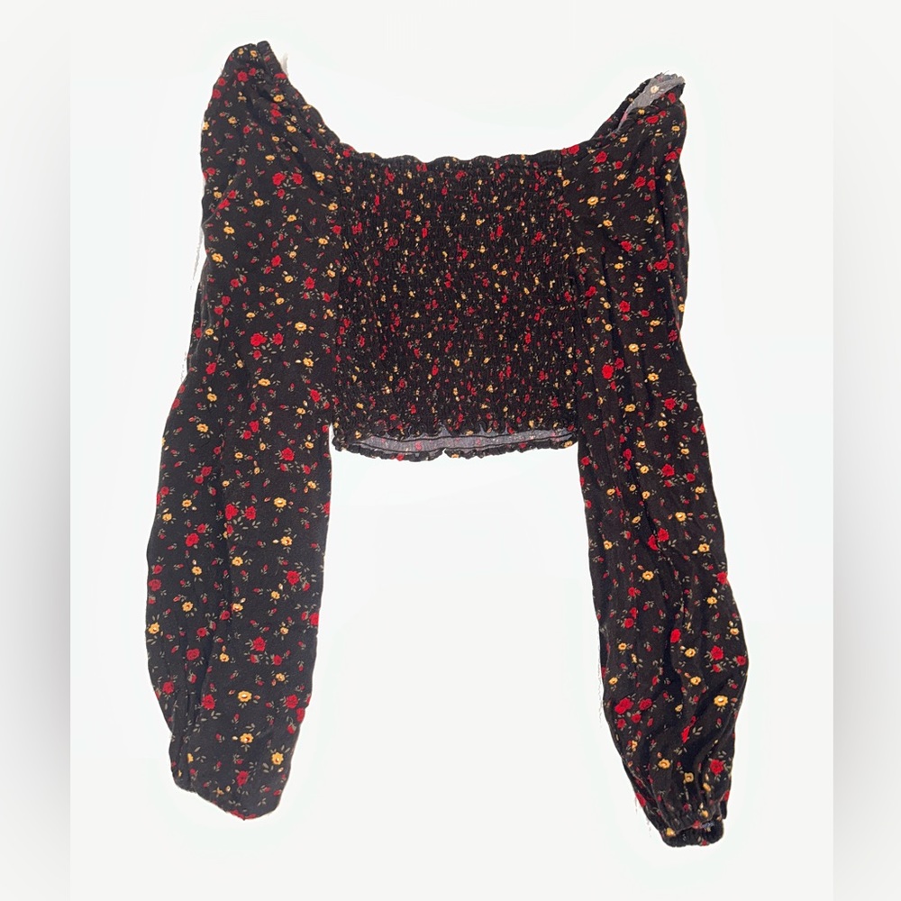 Aeropostale Ribbed Floral Shirt